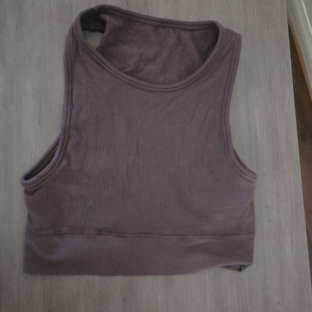 SKIMS Ribbed Tank Top - Deep Gray/ Purple